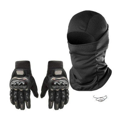 jydf Full Finger Bike Riding Gloves with Touch Screen Full Face Mask Riding Gloves(Black)