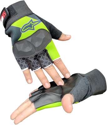 GymWar Full Finger Biking,Riding Gloves with for Men & Women Driving Gloves(Green)