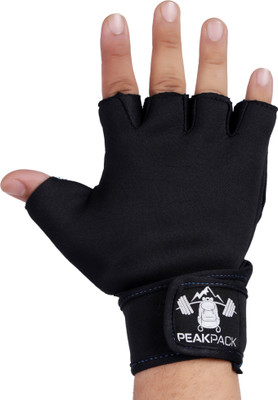 peakpack Commando Style Fingerless Gloves Gym & Fitness Gloves Gym & Fitness Gloves(Black)