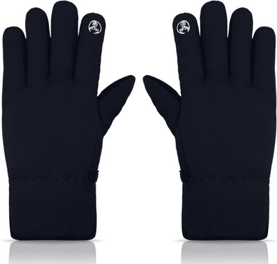 Aseenaa Winter Gloves for Men & Women with Touchscreen Finger Thermal Woolen Wear Unisex Driving Gloves(Blue)