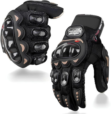 RXP BIKE RIDING RIDER GLOVES FULL FINGERED MOTORCYCLE BIKE WITH HARD KNUCLES Riding Gloves(Black)