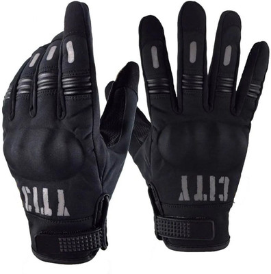 bikeworld City Waterproof Bike Riding Gloves with Mobile Touch Screen Riding Gloves(Black)