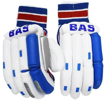SVS BAS Player Edition Cricket Batting Gloves(White & Blue)