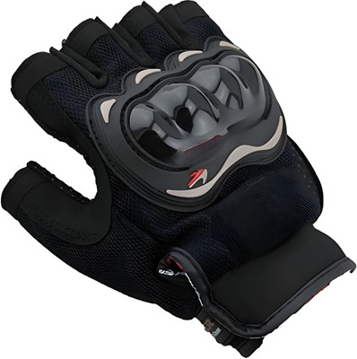 MozFit Motorcycle Gloves Touch Screen Breathable Half Finger Non-slip Riding Gloves Riding Gloves(Black)