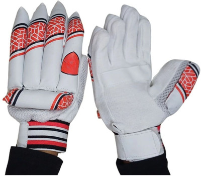 Shopeleven Cricket Corporate Men's Batting Gloves Left Handed Lightweight Batting Gloves(Red, White)