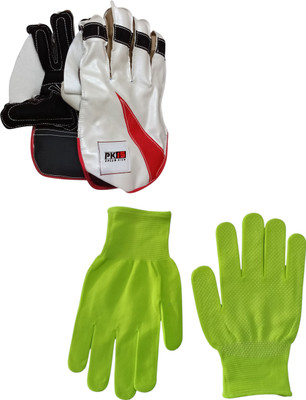 Garg Enterprises Dotted Inner Set Wicket Keeping Gloves(Green)