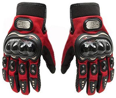 jydf Riding Gloves Motorbike Gloves Full Finger Tactical Knuckle Protection Riding Gloves(Red)