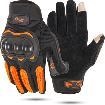 BikesNGears BNG Street Riding Gloves(Black, Orange)