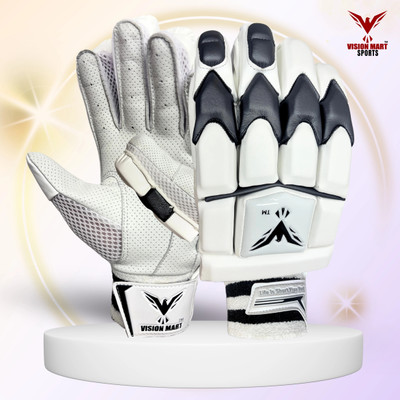 VisionMart BATTING GLOVES 03 Batting Gloves(White, Blue)