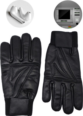 NV COLLECTION Fashionable Winter Gloves with Touchscreen Compatibility Riding Gloves(Black)