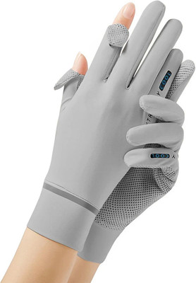 Zomei Sun Protection Gloves Women Touch Screen UPF 50 Summer Full Finger Gloves Grey Cycling Gloves(Grey)