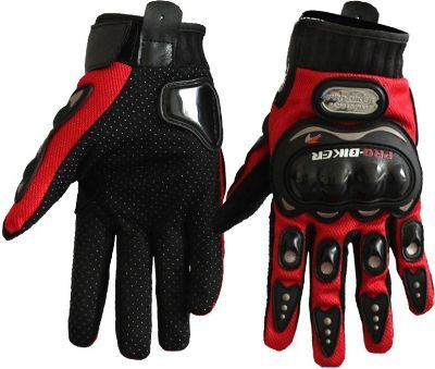 meenu arts Premium Pro Biker Riding Gloves_1185 Riding Gloves(Red)
