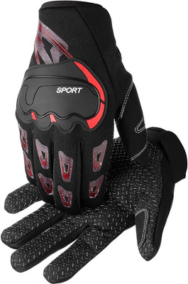 zaysoo Bike Riding, Cycling Sports Gloves for Men & Women Riding Gloves(Black, Red)