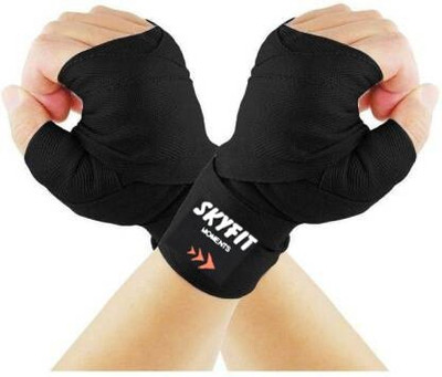 VELLY FIVE Mens&Womens HAND WRAP GLOVES Gym & Fitness Gloves(Black)
