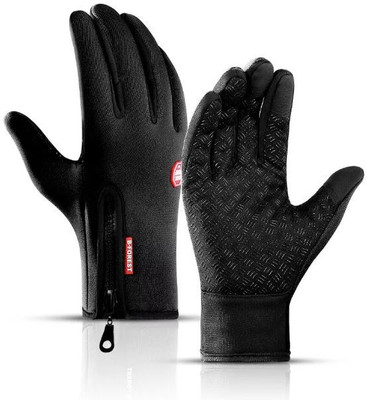 DreamPalace India Winter Gloves for Men & Women, Cold Weather Warm Gloves with Touchscreen Riding Gloves(Black)
