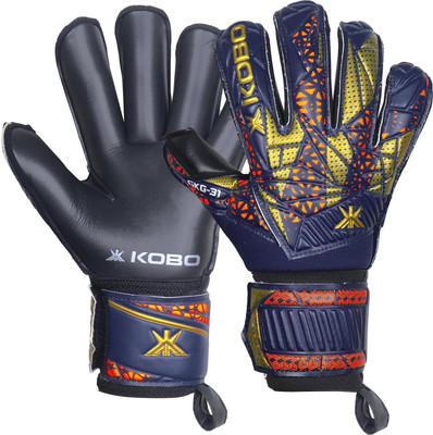 KOBO Football Goal Keeper Gloves Professional Soccer Goalkeeping Gloves(Multicolor)