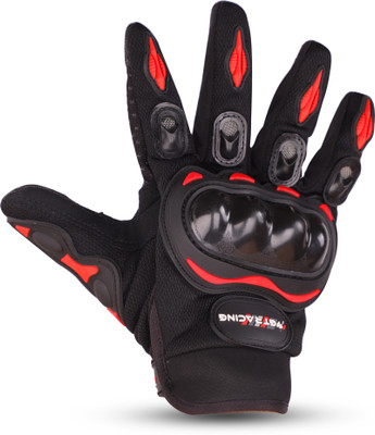 Steelbird GT-01 Full Finger Bike Riding Gloves with Touch Screen Sensitivity Riding Gloves(Red)