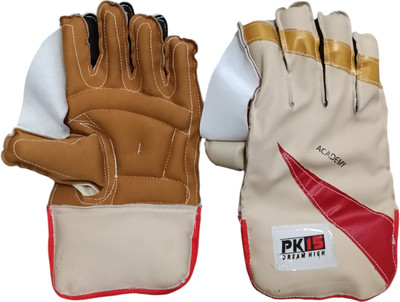 PK15 KEEPING GLOVES CLASSIC HALF LEATHER Wicket Keeping Gloves(Multicolor)