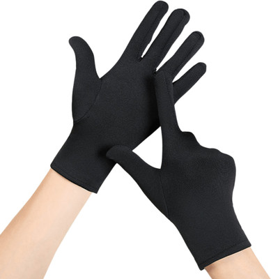Shopeleven Cotton Inner Gloves for Cricket Batting, Comfortable Batting Gloves(Black)