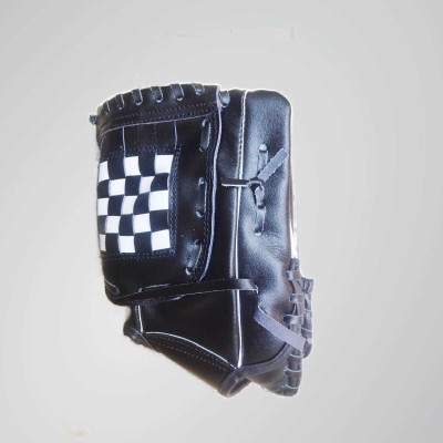 Synergy REAL LEATHER BLACK BASEBALL GLOVE Baseball Gloves(Black, White)