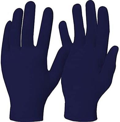 HOSVIN Women's/Men's Cotton Sun burn Protection Double Layered Gloves Riding Gloves(Blue)