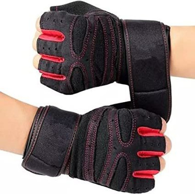 DreamPalace India Workout Gloves, Riding Gloves with Wrist Support Riding Gloves(Red)