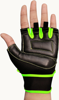 VELLY FIVE Green & Black Sport Gloves For Men & Women(G-V-44 ) Riding Gloves(GREEN & BLACK)