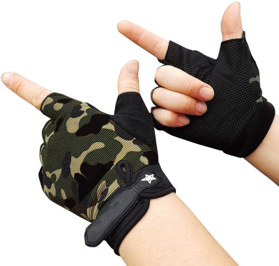 Creeknest Gym fitness sports gloves 373 Gym & Fitness Gloves(Green)