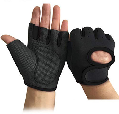 zaysoo Gloves, Non Slip Training Glove Half Finger Design for Outdoor Riding Gloves(Black)