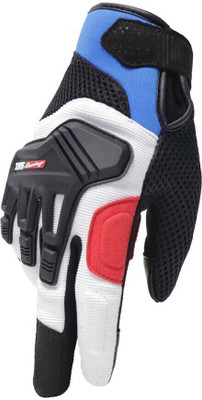 TVS Racing TPR Protection for ,Touch Screen Compatible Riding Gloves(Blue)