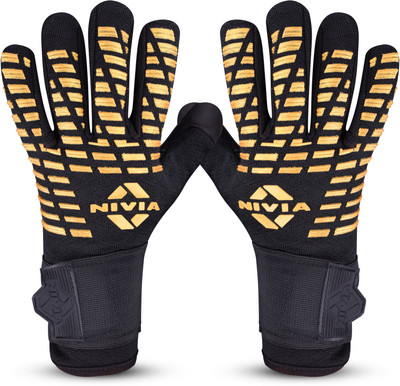 NIVIA ASHTANG Goalkeeping Gloves(Black, Gold)
