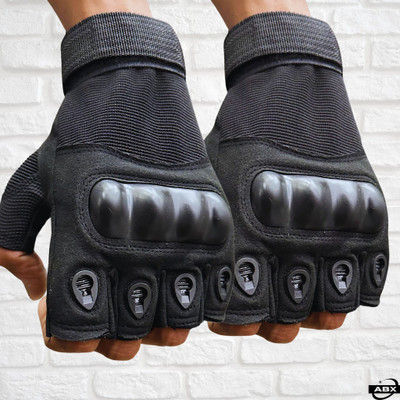 ABX TRENzz Abx Gloves Bike for Men | Tactical Army Half Multipurpose Riding Gloves(Black)