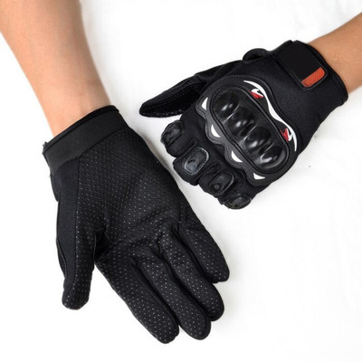 VOYARGE Men's Motorcycle Gloves Motocross Breathable Motorcycle Gloves-X46 Riding Gloves(Black)