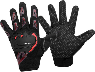 DreamPalace India Full Finger Touchsreen, Racing Riding Gloves Riding Gloves(Red)