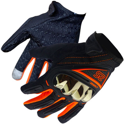AUTO PEARL Bike Riding Gloves with Touch Screen Sensitivity Riding Gloves Riding Gloves Riding Gloves(Black & Orange)