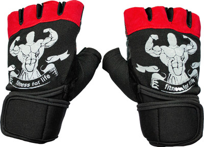 rk son Workout Gloves, Gym Gloves for Men Women Weight Lifting Fingerless N MSFOR RIDER Driving Gloves(Red, Black)