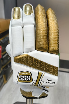 SSS SPORTS SSS ULTIMATE PRO BATTING GLOVES Batting Gloves(WHITE&GOLD)