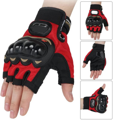 UTEXX Haif Hand Pr3BikerHandGloves,Biking,Cycling ,Gym And Wenter Used Best PrpducR13 Riding Gloves(Red)
