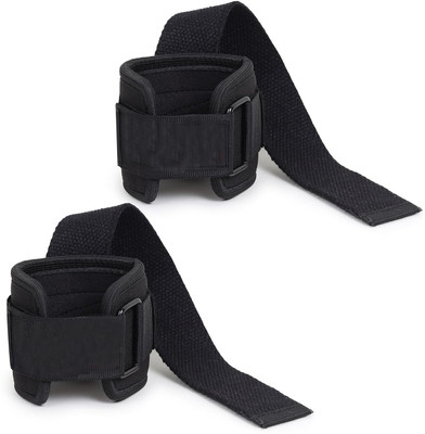 uRock Weight Lifting Bar Straps with Wrist Support Wraps, Gym Workout Gym & Fitness Gloves(Black)