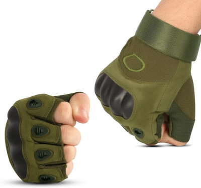 zaysoo Tactical Weight lifting wrist support Gym & Fitness Gloves(Green)