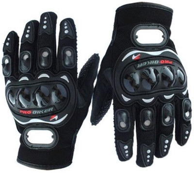 Probiker Hand Grip for Bike Motorcycle Scooter - (White XL) Riding Gloves(White, Black)