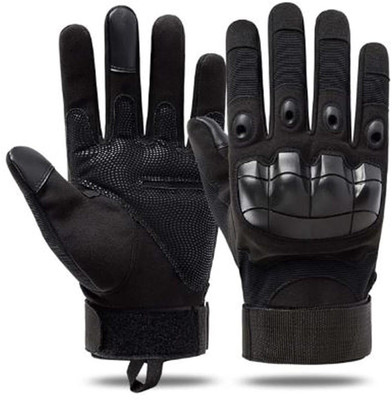 uRock Touchscreen Gloves with Hard Knuckle Gym & Fitness Gloves(Black)