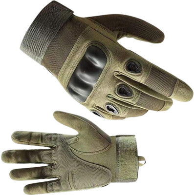 MELZRON Full Finger Biker Gloves for Bike Riding, Winter Riding Gloves(Green)