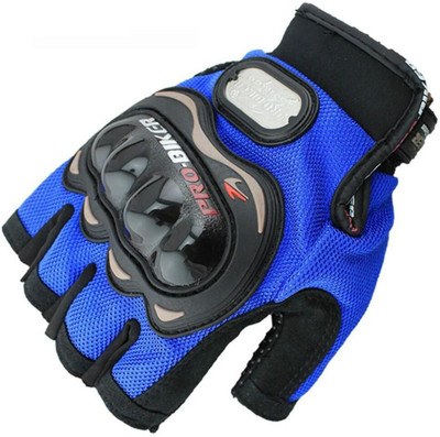 Probiker Bike Racing Motorcycle Half Riding Gloves Blue Color Riding Gloves(Blue, Black)
