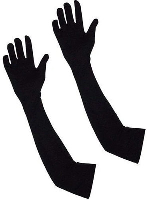 HOUSE OF COMMON Black Driving Gloves Cotton And nylon M Gloves Driving Gloves(Black)