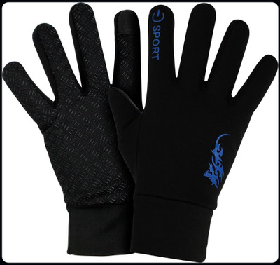 JAI SHRI Touch Screen Motorcycle Full Finger Gloves for Cycling Motorbike FOR UNISEX_ Riding Gloves(Blue)