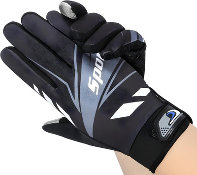 ShopiMoz Full Finger Biking,Riding Gloves with Touch Screen PAD Ideal Summers for Men Riding Gloves(Grey)