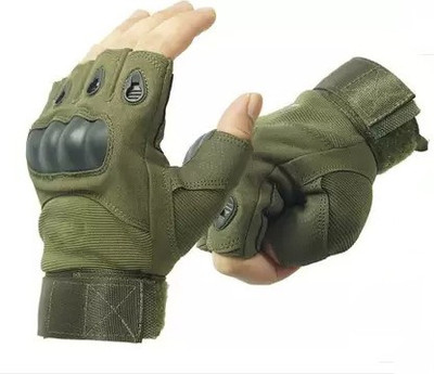 uRock Riding Half Finger Tactical Gloves (Green) Riding Gloves(Green)