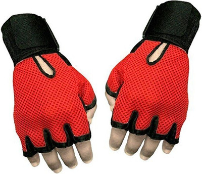RKSON GGGONEX Sheep Leather MSFOR RIDERo Riding Gloves(Red, Black)