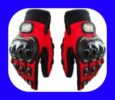 meenu arts New Premium Pro Biker Riding Gloves_46 Driving Gloves(Red, Black)